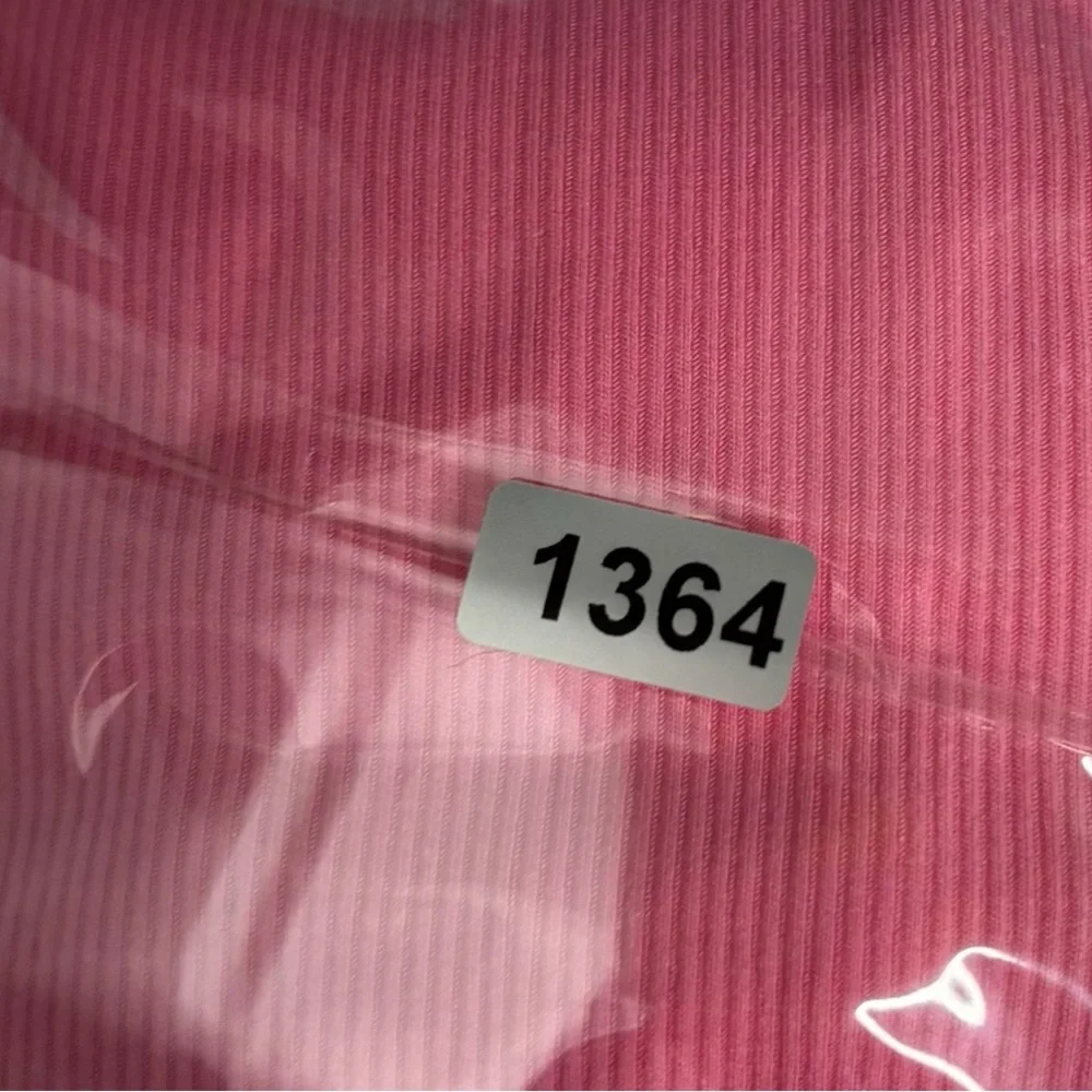 Athleta Signature Rib Tee Dress Bubblegum Raphanus Pink Barbie Size Small - Picture 13 of 13